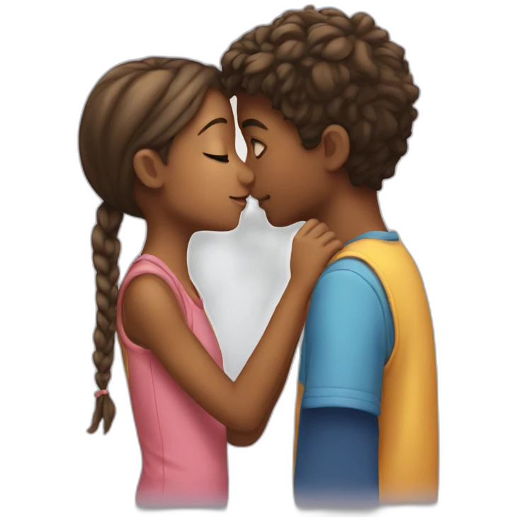 Boy kissing a girl emoji