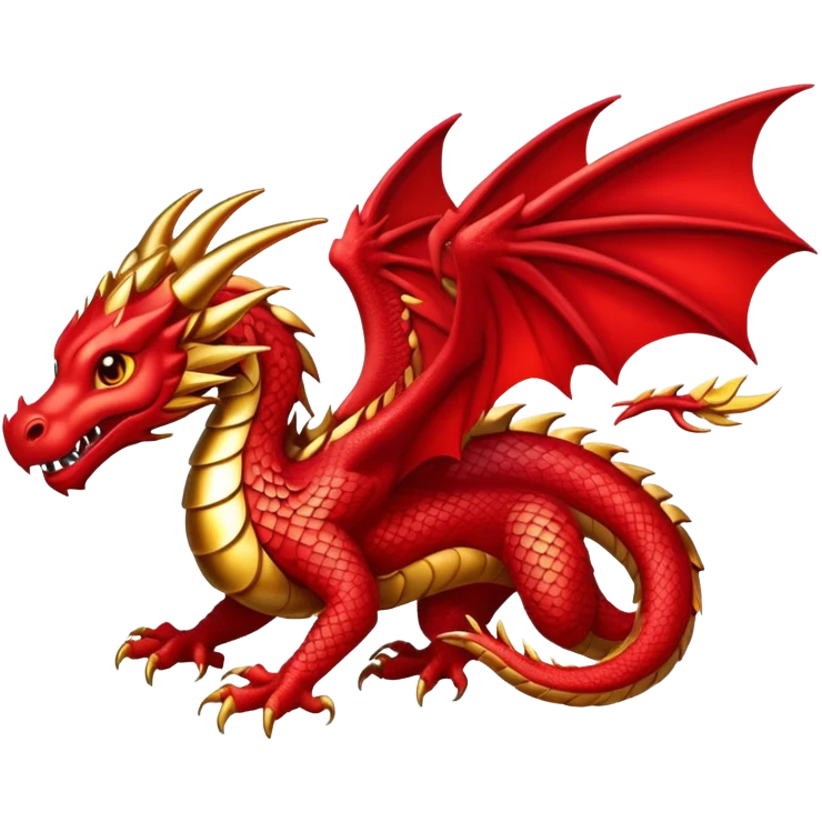 mythical dragon with scales and wings emoji
