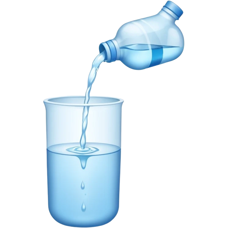 bottle of water pouring out NO GLAS! emoji