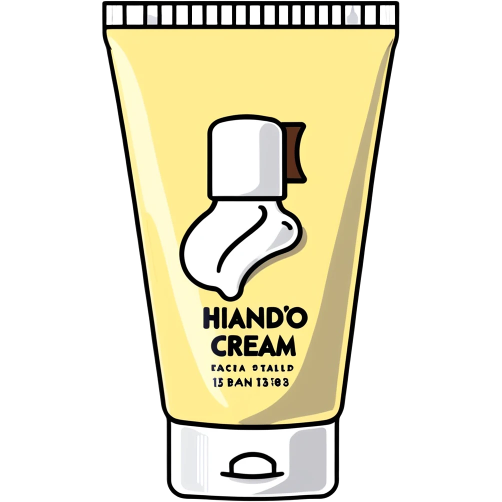 used tube of hand cream, bent in the middle, cap on, a bit of cream at the opening emoji