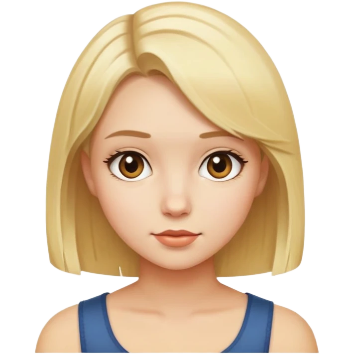 Girl with blonde bob emoji
