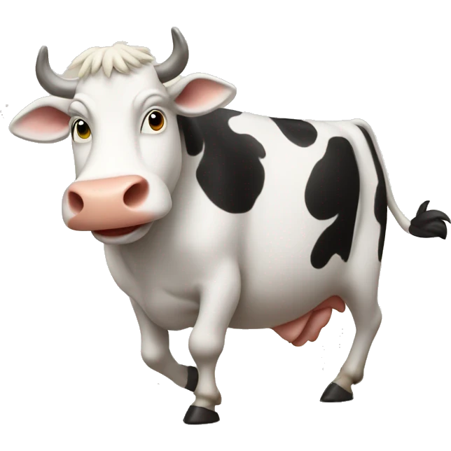 Cow doing the chicken dance  emoji