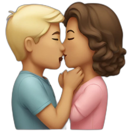 People kissing emoji