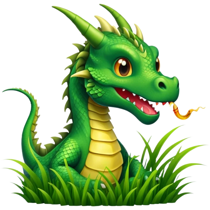 Dragon eating grass  emoji