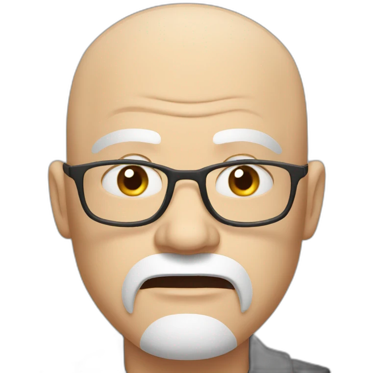 Angry white bald dad emoji