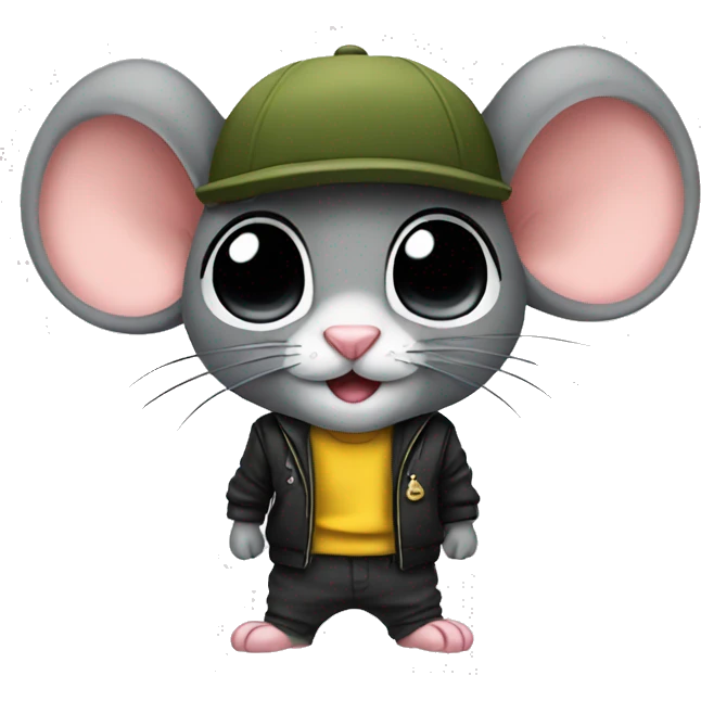 A small mouse with swag emoji