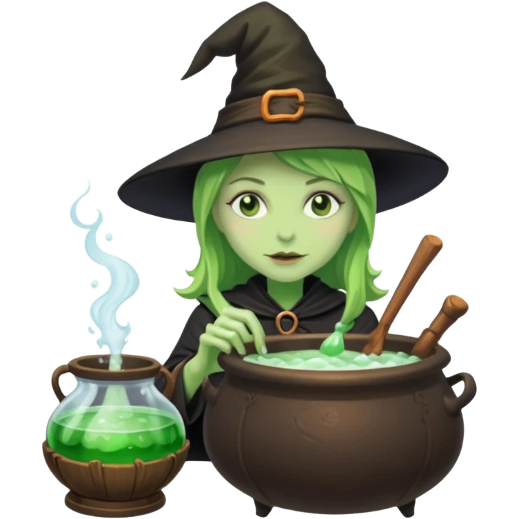 green witch cooking potion emoji