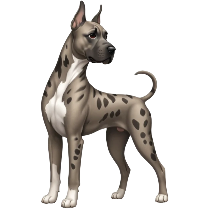 Brindle color, miniature Great dane, emoji