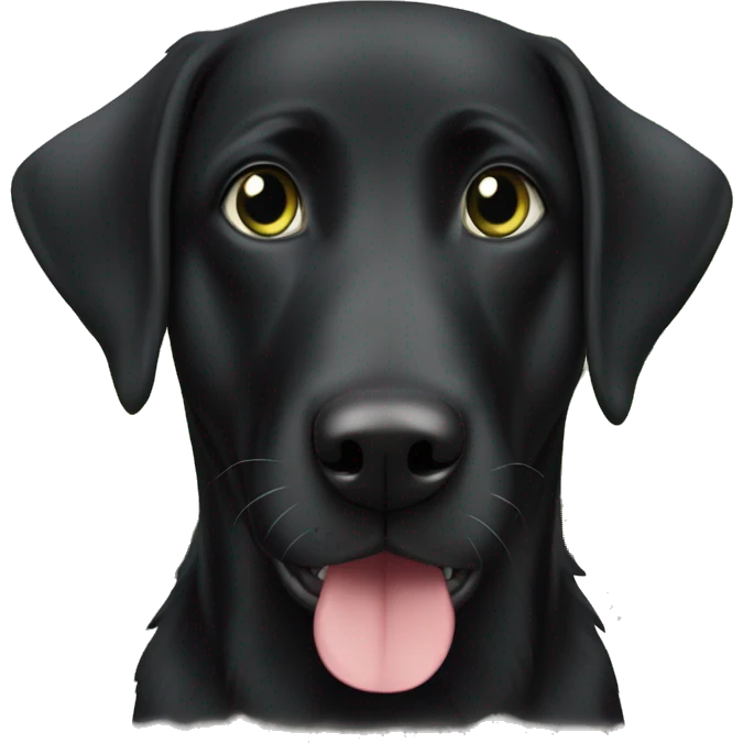 black german shepard lab mix with a green tree in mouth emoji
