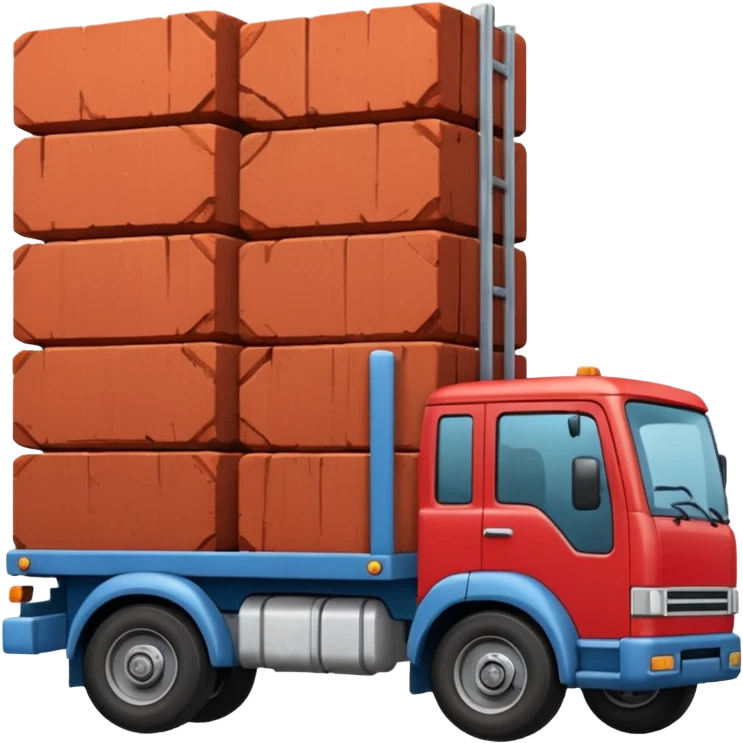A truckload of bricks emoji