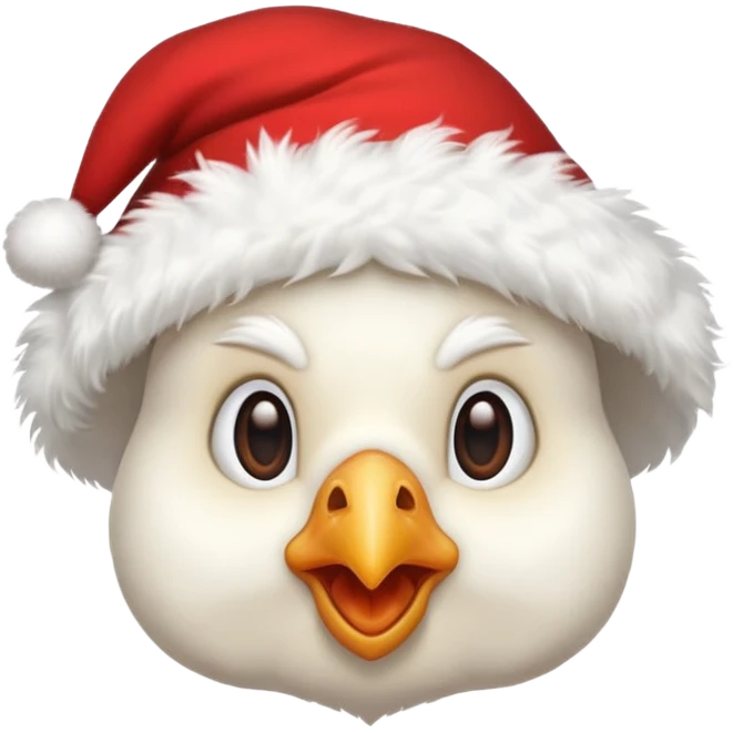 White christmas chicken emoji