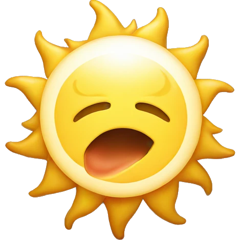 Sun eating eggs emoji