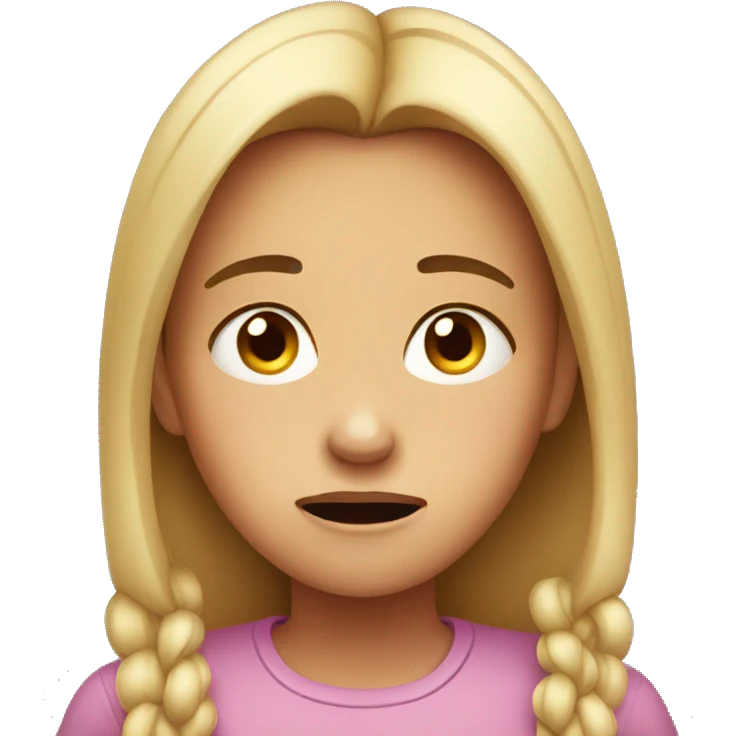 worried girl face emoji