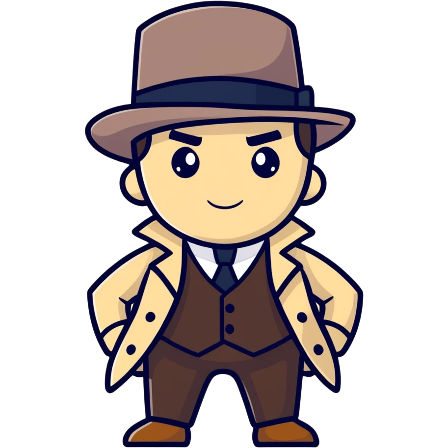 Detective with a tophat emoji