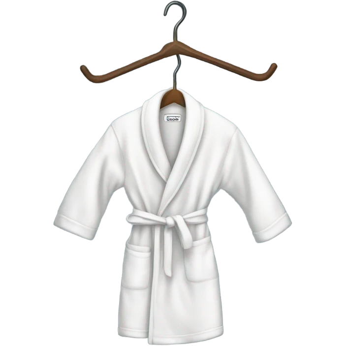 White dressing gown on hanger emoji