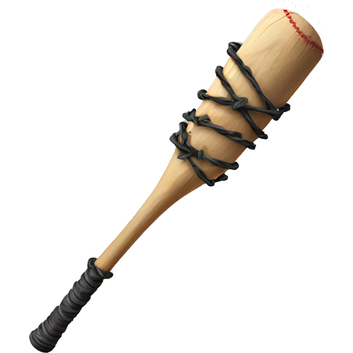 baseball bat wrapped with barbed wire emoji