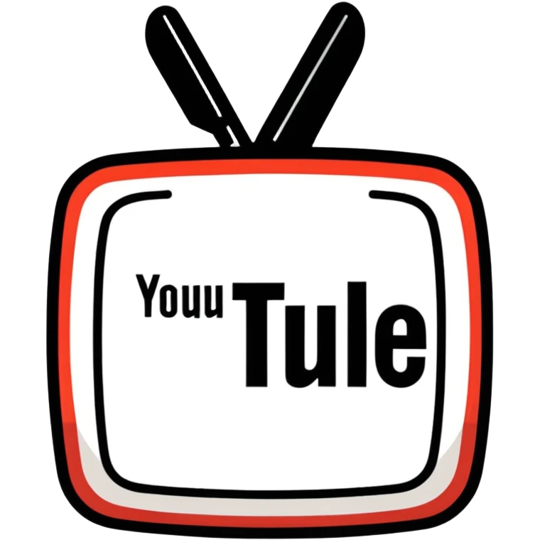 YouTube logo, simple and recognizable emoji