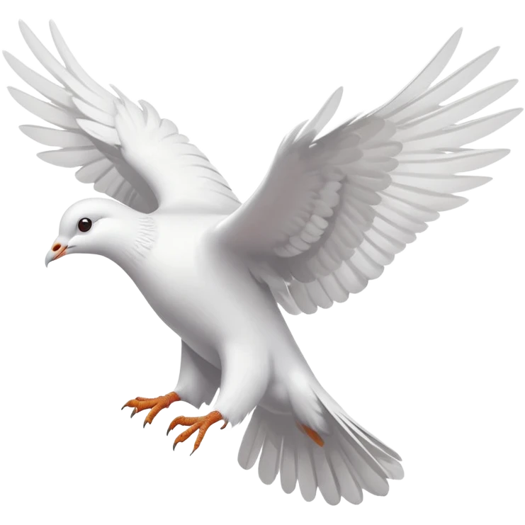 white pigeon flying from top emoji