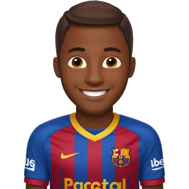 lamine yamal con la camiseta del barca emoji