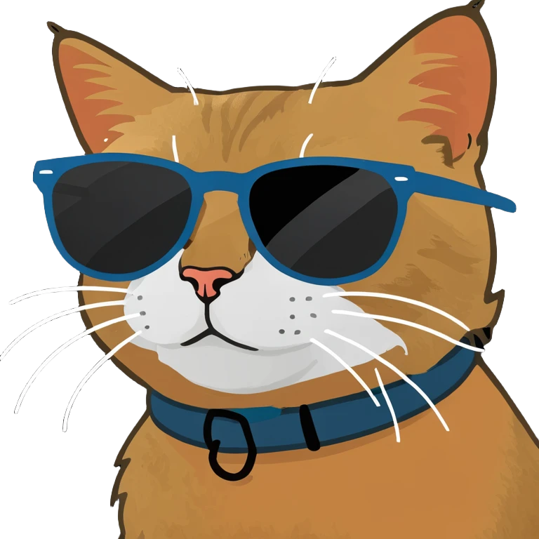 Cat with sunglasses emoji