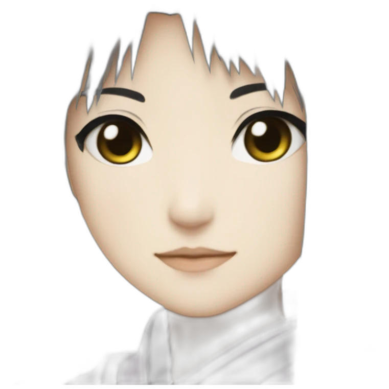 Hotaru Tomoe black hair and eyes emoji