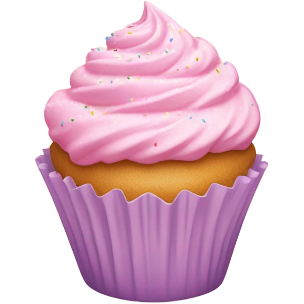 A pink cupcake emoji