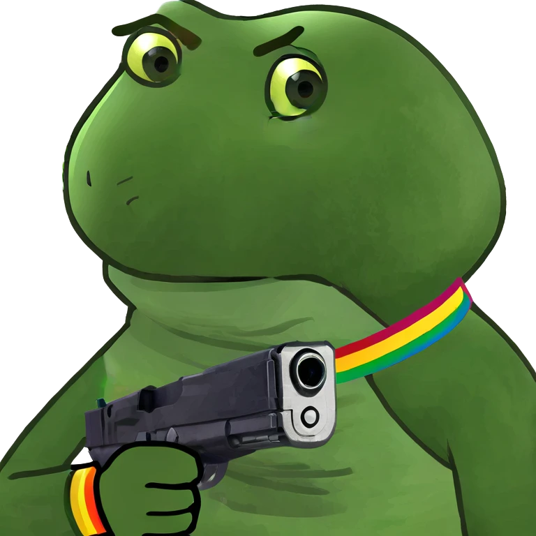 gay man holding a gun emoji