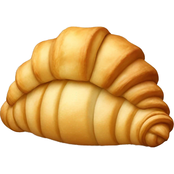 croissant as a shell for snail emoji