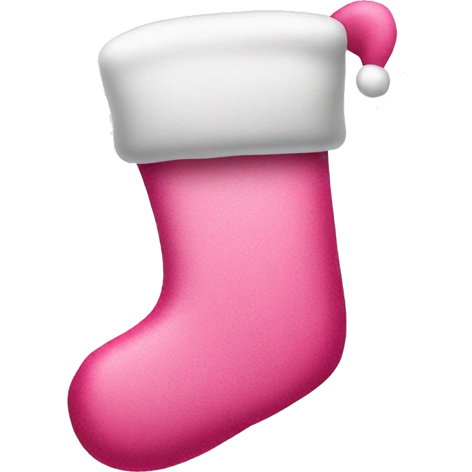 Pink Christmas stocking  emoji