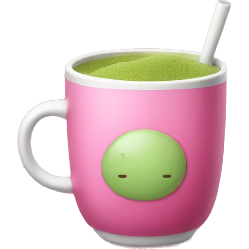 Pink matcha tea emoji