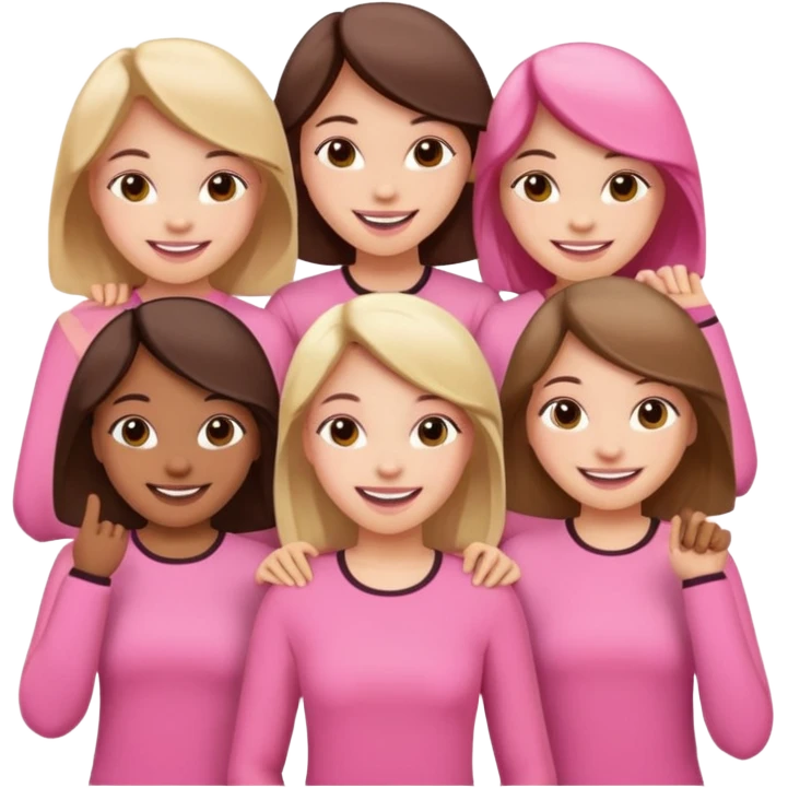 بنات ورديات emoji