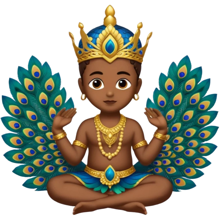 Lord baby murugan sitting in peacock emoji