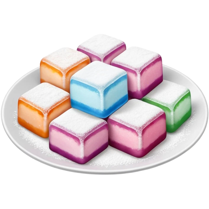 Turkish delight white plate emoji
