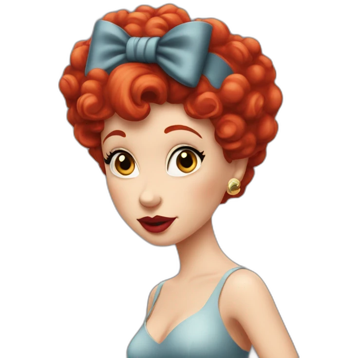 Betty boop redhead emoji
