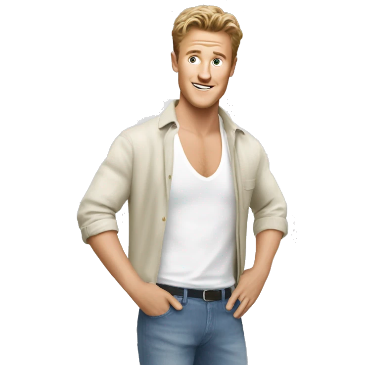 josh Dylan in mamma mia emoji