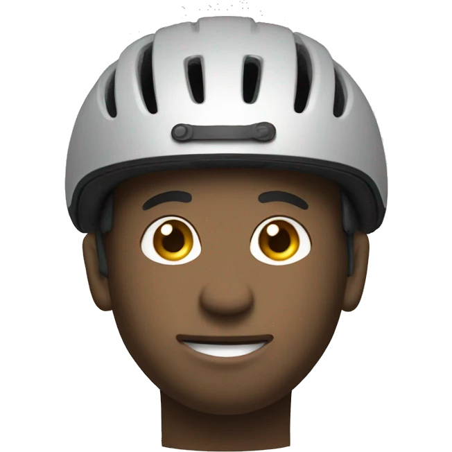 Woozy face emoji wearing  bicycle helmet emoji