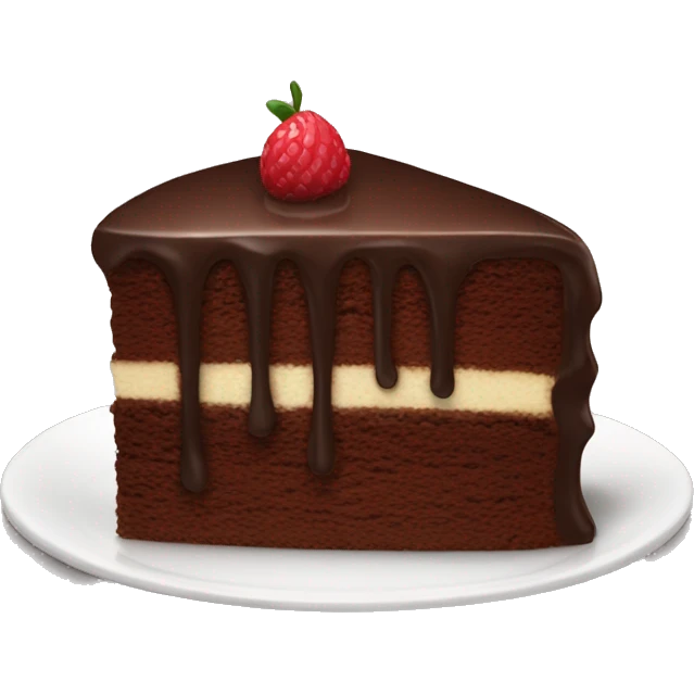 a piece of chocolate cake  emoji