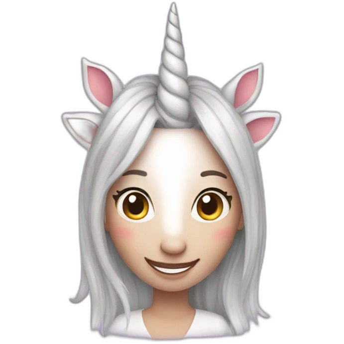 happy unicorn woman emoji