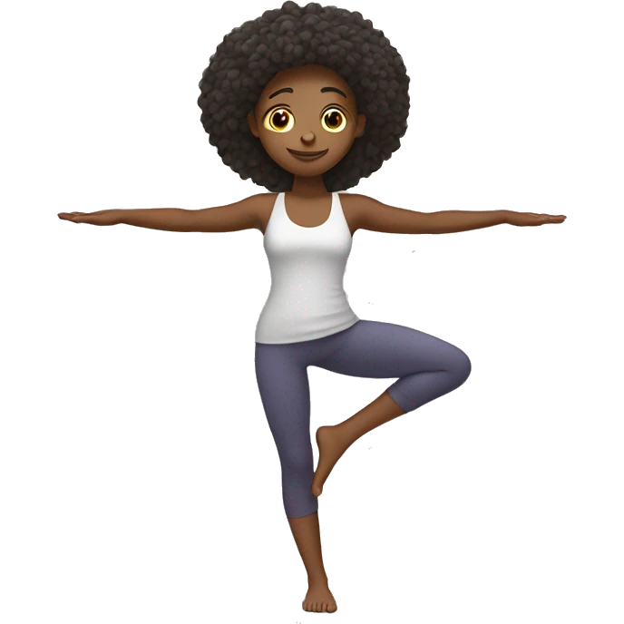 yoga pose girl lifting leg  emoji
