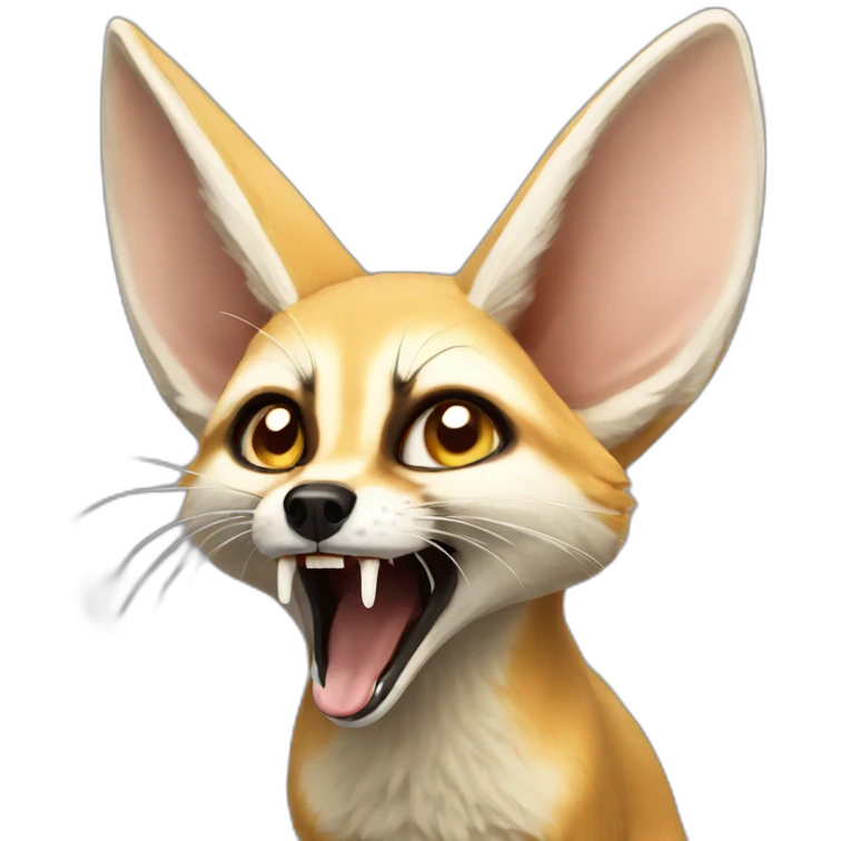 Fennec fox scream emoji