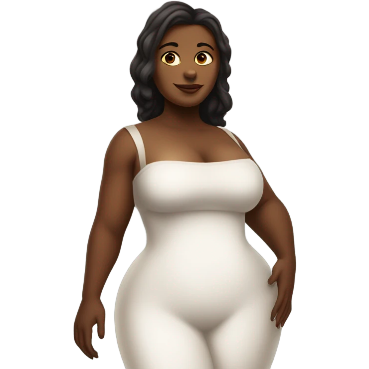 single Slim-Thicc white woman posing (hourglass figure) emoji