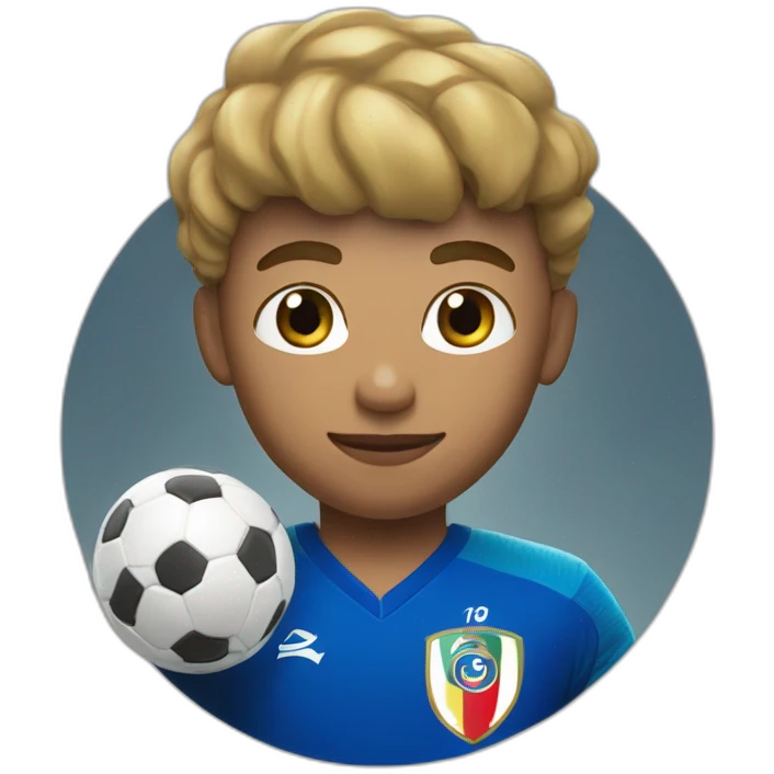 mbappé avec la coupe du monde emoji