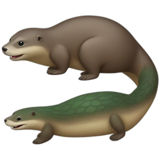 Loutre sur tortue emoji