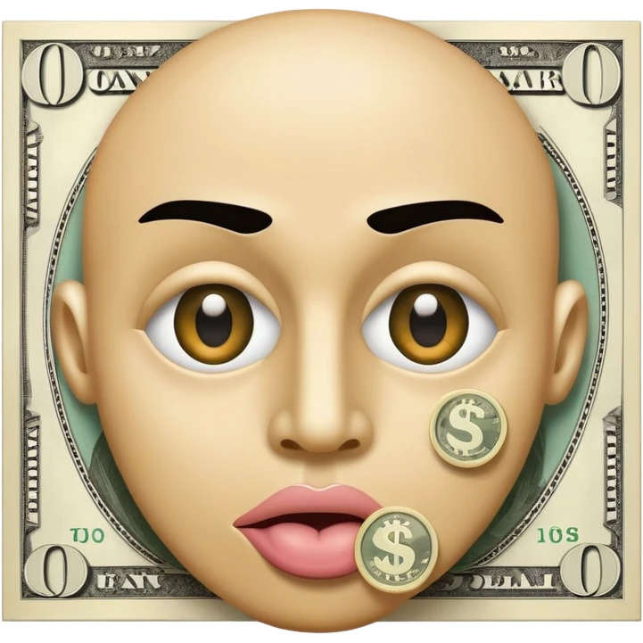 face with money eyes and dollar sign tongue emoji
