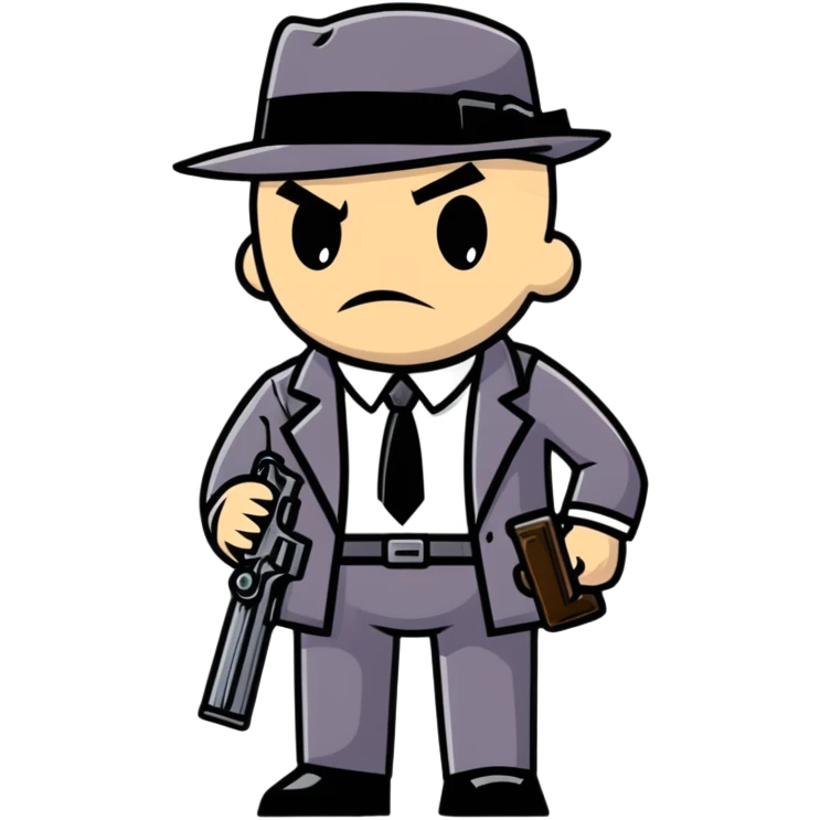 mafia gangster with tommy gun emoji
