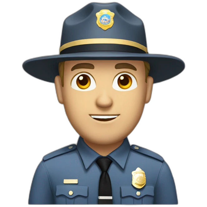 Washington state trooper white man emoji