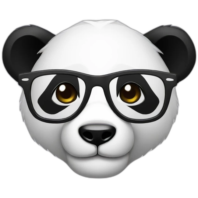 Panda with glasses emoji