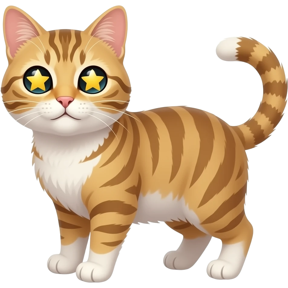 Gato con ojos de estrella emoji