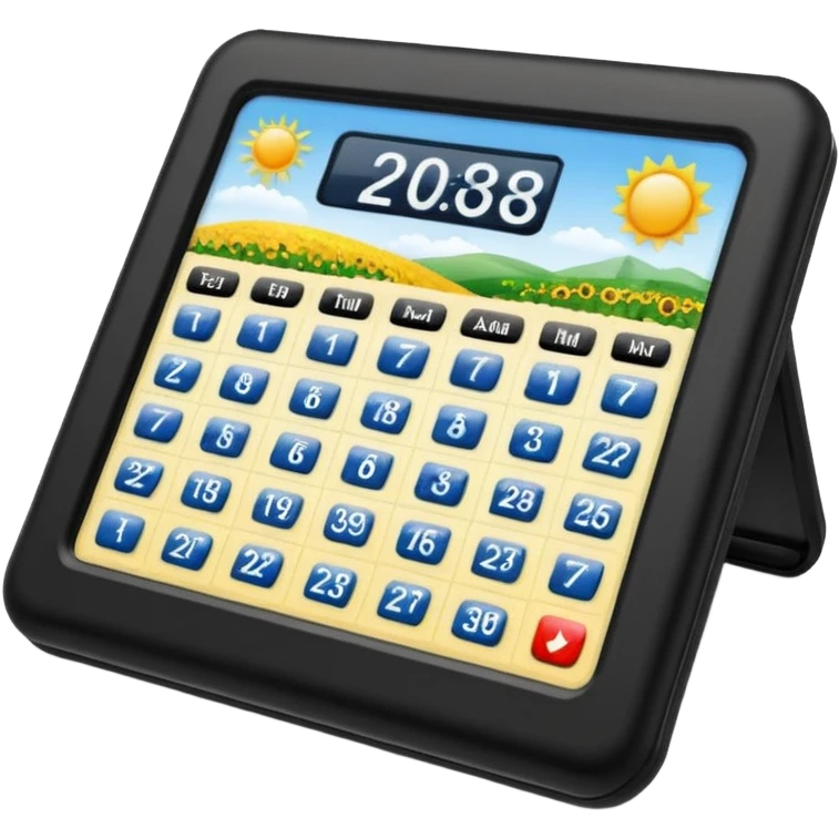 portable electronic Farmers' Almanac emoji