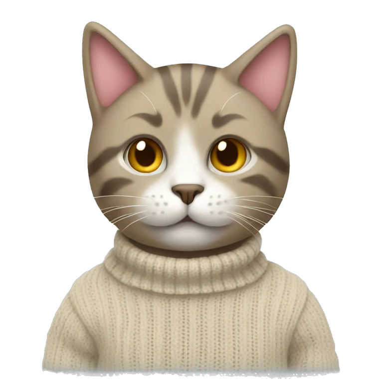 Cat wearing a sweater emoji